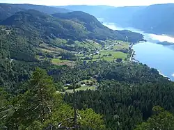 Åraksfjorden til højre på billedet