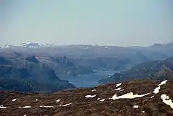 Åstfjorden set fra Hestgrovheia (656 moh.) i Agdenes