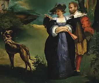 Detalje. Manet med sin senere kone Suzanne