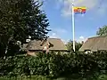 Öömrang Hüs med nordfrisisk flag