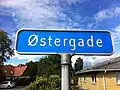 Østergades vejskilt