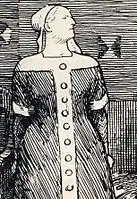 Sigrid Storråde eller Świętosława, er kunstnerisk blevet opfattet på denne vis (men ifald Svend Tveskægs 2. hustru hverken skal opfattes som Sigrid Storråde eller Świętosława yder billedet naturligvis ikke denne hustru fuld retfærdighed)