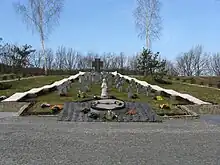 Holodomor monument i Obukhiv, Ukraine.
