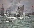Indgangen til Havnen i Le Havre 1870