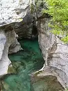 Kløfter ved den øvre Soča