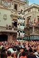 Første quatre de vuit carregat opført af Castellers de Vilafranca, 12/10/1969