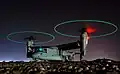 En V-22 Osprey tanker brændstof under natlig aktion i Irak