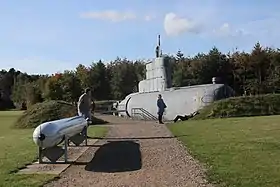 Springeren er udstillet på Koldkrigsmuseum Langelandsfortet