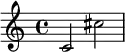{ c'2 cis''2 }