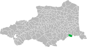 l'Albères beliggenhed i departementet.