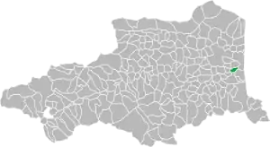 Alényas beliggenhed i departementet.