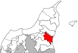 Aalborg Østre Provstis beliggenhed i Aalborg Stift