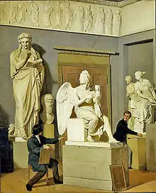 Julius Exner : Parti af Kunstakademiets Figursal. Afstøbingssamlingen, 1843