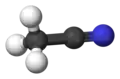 Kugle-og-pind-model af acetonitril