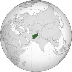 Afghanistans placering