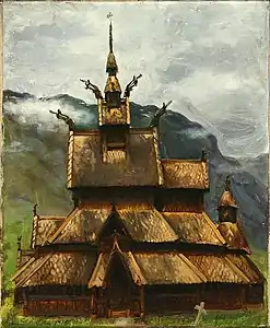 Borgund stavkirke, 1915