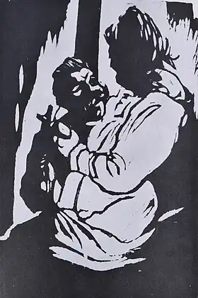 Kvinde på skødet, 1908.