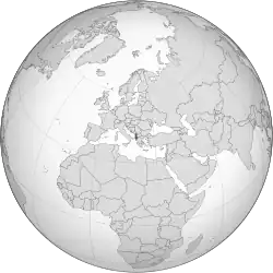 Albaniens placering i Verden