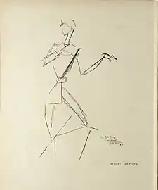 Esquisse pour le portrait de Jean Cocteau (Udkast til portræt af Jean Cocteau), 1915-16