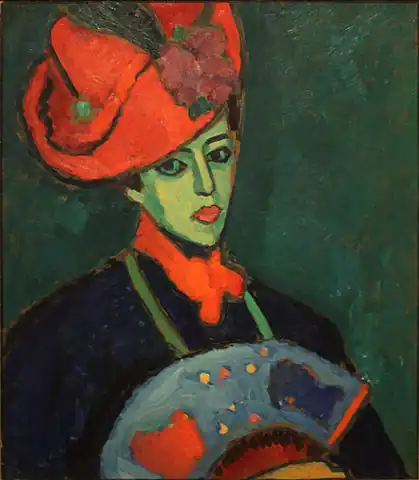 Schokko med rød hatAf Alexej von Jawlensky, 1909