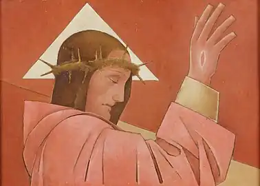 Kristus med tornekrone og en velsignende gestus, 1930(Christus mit Dornenkrone in segnender Haltung)