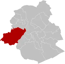 Anderlechts placering i Bruxellesregionen