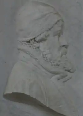 Anders Sørensen Vedel. Relief i Ribe Domkirke.