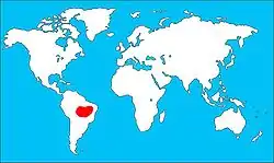 Hyacintaraens udbredelse