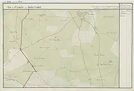 Kort over det tidligere distrikt Curtici, 1782–85