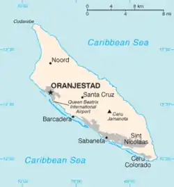 Kort over Aruba