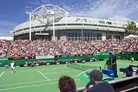 Margaret Court Arena ved Australian Open. I baggrunden: Rod Laver Arena, den største arena.