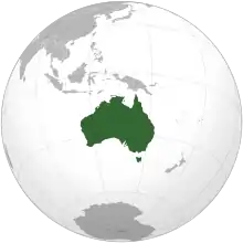 Australiens placering