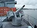 MLG-27 fjernstyret maskinkanon ombord på FGS Rhein.