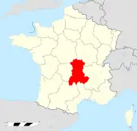 Map of Auvergne