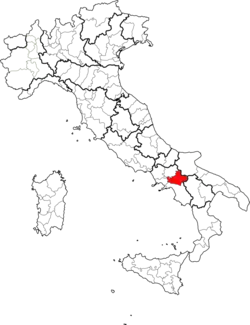 Pladsering af Avellion i Italien