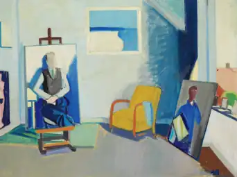 Interiør fra atelier, ca. 1946