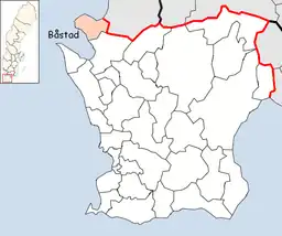 Båstads placering i Skåne
