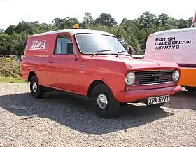 1978 Bedford HA varevogn i BEA livery ved Brooklands Museum, Weybridge