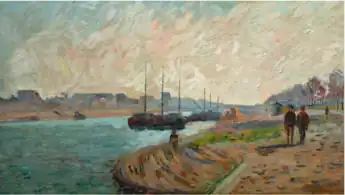 Pramme på Seinen, ca. 1880