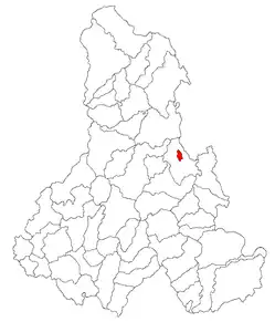 Kommunens beliggenhed i distriktet Harghita