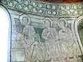 Romansk kalkmaleri fra det 12. århundrede med apostlene