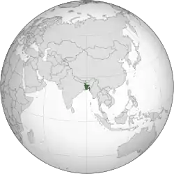 Bangladeshs placering