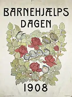 BarnehjælpsdagenPlakat, litografi fra 1908