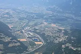 Arc møder Isére (Arc til venstre)