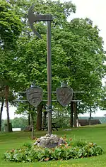 Mindesmærke over slaget ved Hova, opført 1975