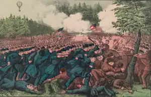 The Battle of Fair Oaks, Va. af Currier and Ives (1862).