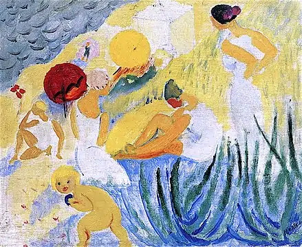 Figurer på badestrand, 1917, Göteborgs konstmuseum