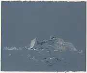 Bear Island Light, pastelkridt på blåt velin (26 x 31.6 cm)