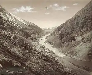 Bear River Canyon i Utah ca. 1869