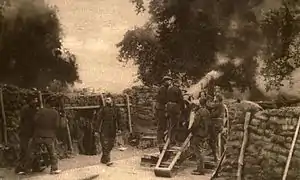 Belgiske artilleristillinger omkring Antwerpen